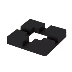 Castorama Cache Platine Carré Plastique GoodHome Neva RAL 7021 Anthracite 15,5 X H.3 Cm