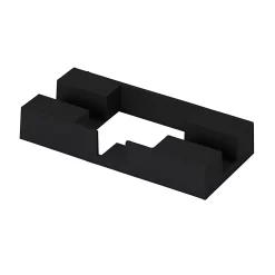 Castorama Cache Platine Rectangulaire Plastique GoodHome Neva RAL 7021 Anthracite 15,5 X 8 X H.3 Cm