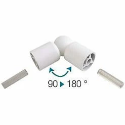 Castorama Coude Variable De 90° à 180° En Alu Blanc