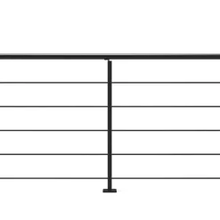 Castorama Kit Garde Corps à Plat Balto Noir 2m