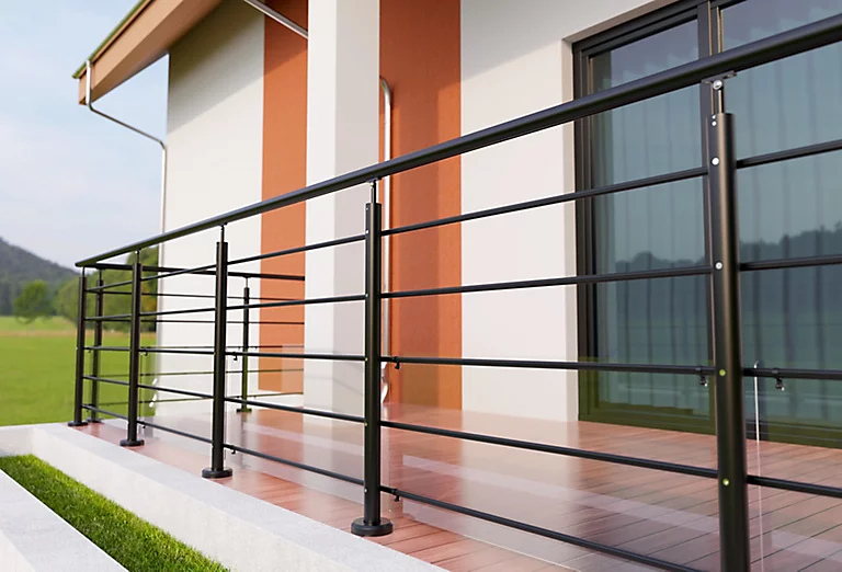 Castorama Kit Garde Corps à Plat Oxalis Noir 2m 3 Castorama Kit Garde Corps à Plat Oxalis Noir 2m