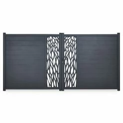 Castorama Portail Alu Neva Anthracite - 300 X H.170 Cm