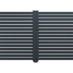 Castorama Portail Battant En Aluminium Crozon Gris - 350 X H.160 Cm