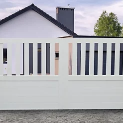 Castorama Portail Coulissant Pvc Naussac Blanc - 350 X H.150 Cm