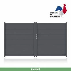 Castorama Portail Jardimat Aluminium Chalon Gris 7016 - 350 X H.167 Cm