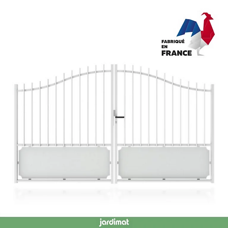 Castorama Portail Jardimat Aluminium Ferney Blanc 9016 - 300 X H.153/183 Cm 3 Castorama Portail Jardimat Aluminium Ferney Blanc 9016 - 300 X H.153/183 Cm