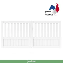 Castorama Portail Jardimat Aluminium Garonne Blanc 9016 - 300 X H.140 Cm