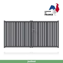 Castorama Portail Jardimat Aluminium Genes Gris 7016 - 300 X H.152 Cm