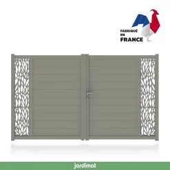 Castorama Portail Jardimat Aluminium Neva 3 Gris 7039 - 350 X H.180 Cm