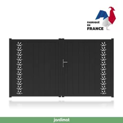 Castorama Portail Jardimat Aluminium Olivier Noir 2100 - 300 X H.172 Cm