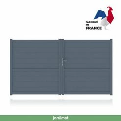 Castorama Portail Jardimat Aluminium Perth Gris Anthracite - 300 X H.170 Cm