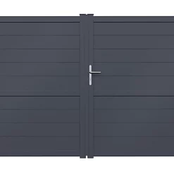 Castorama Portail Jardimat Aluminium Perth Gris Anthracite - 350 X H.170 Cm