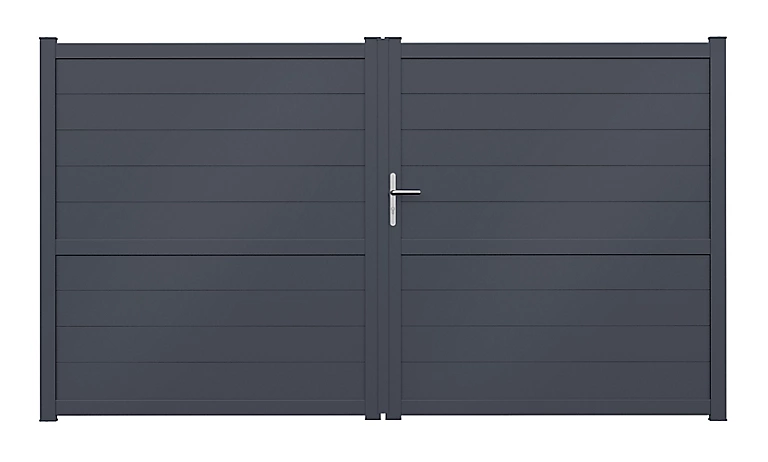 Castorama Portail Jardimat Aluminium Perth Gris Anthracite - 350 X H.170 Cm 3 Castorama Portail Jardimat Aluminium Perth Gris Anthracite - 350 X H.170 Cm