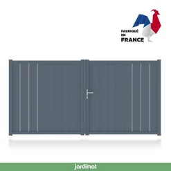 Castorama Portail Jardimat Aluminium Valois Gris 7016 Sablé - 350 X H.160 Cm