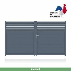 Castorama Portail Jardimat Aluminium Wissant Gris 7016 - 300 X H.159 Cm