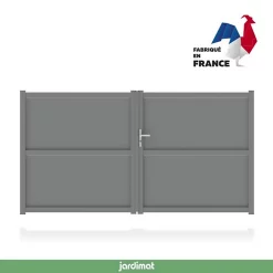 Castorama Portail Jardimat Aluminuim Tours Gris Antique - 350 X H.160 Cm