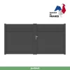 Castorama Portail Jardimat Battant Aluminium Annoire Noir - 350 X H.177 Cm