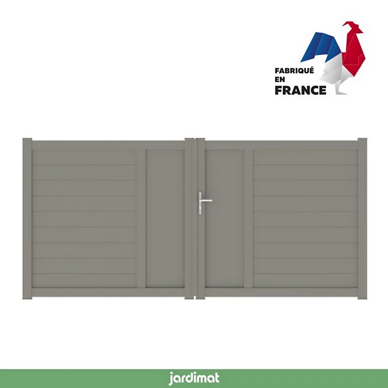 Castorama Portail Jardimat Battant Aluminium Aquarelle Gris Quartz - 350 X H.170 Cm 3 Castorama Portail Jardimat Battant Aluminium Aquarelle Gris Quartz - 350 X H.170 Cm