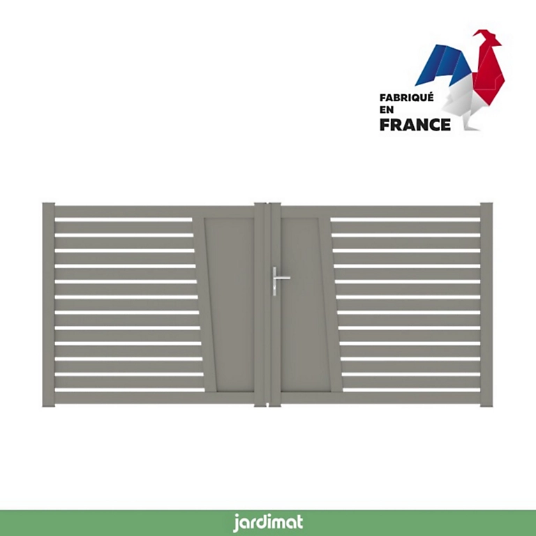 Castorama Portail Jardimat Battant Aluminium Audelange Gris Quartz - 300 X H.164 Cm 3 Castorama Portail Jardimat Battant Aluminium Audelange Gris Quartz - 300 X H.164 Cm