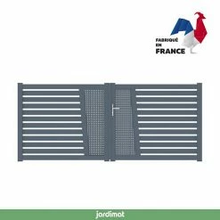 Castorama Portail Jardimat Battant Aluminium Audelange Squa Gris Anthracite - 300 X H.164 Cm