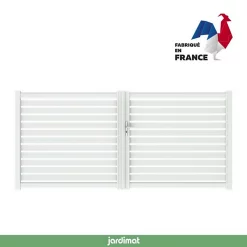 Castorama Portail Jardimat Battant Aluminium Chamuse Blanc - 300 X H.164 Cm
