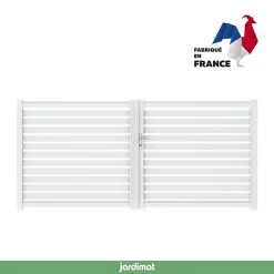 Castorama Portail Jardimat Battant Aluminium Chamuse Blanc - 350 X H.164 Cm