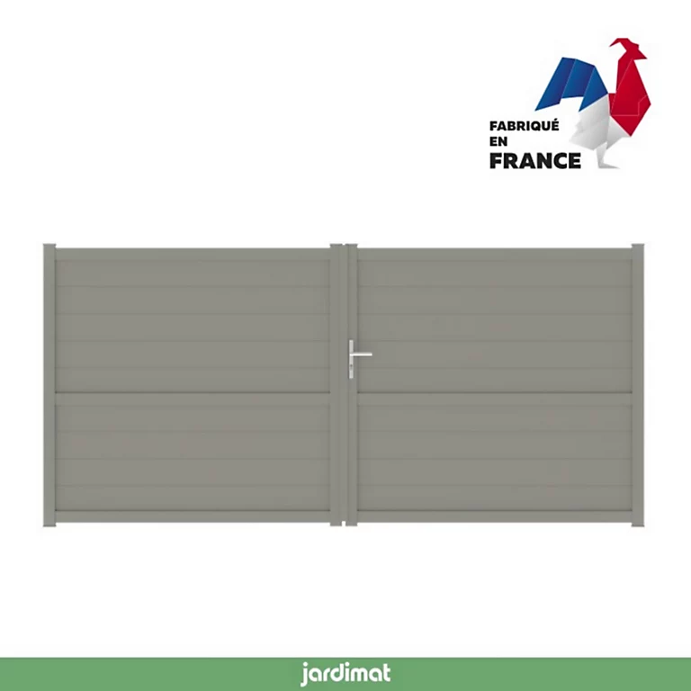 Castorama Portail Jardimat Battant Aluminium Perth Gris Quartz - 350 X H.170 Cm 3 Castorama Portail Jardimat Battant Aluminium Perth Gris Quartz - 350 X H.170 Cm
