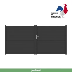 Castorama Portail Jardimat Battant Aluminium Perth Noir - 300 X H.170 Cm