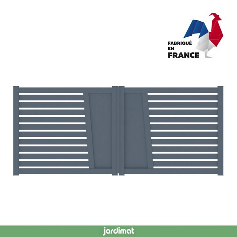 Castorama Portail Jardimat Battant Motorisé Aluminium Audelange Gris Anthracite - 300 X H.164 Cm 3 Castorama Portail Jardimat Battant Motorisé Aluminium Audelange Gris Anthracite - 300 X H.164 Cm
