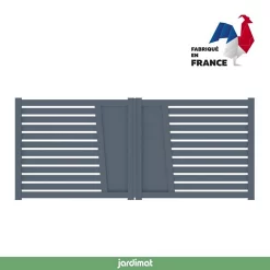 Castorama Portail Jardimat Battant Motorisé Aluminium Audelange Gris Anthracite - 350 X H.164 Cm