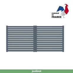 Castorama Portail Jardimat Battant Motorisé Aluminium Chamuse Gris Anthracite - 300 X H.164 Cm