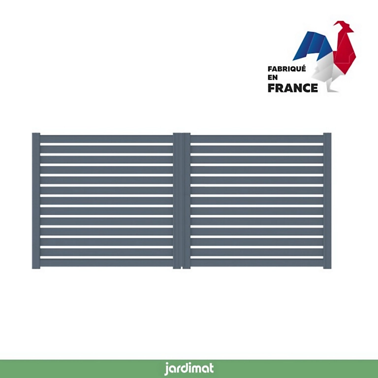 Castorama Portail Jardimat Battant Motorisé Aluminium Chamuse Gris Anthracite - 300 X H.164 Cm 3 Castorama Portail Jardimat Battant Motorisé Aluminium Chamuse Gris Anthracite - 300 X H.164 Cm