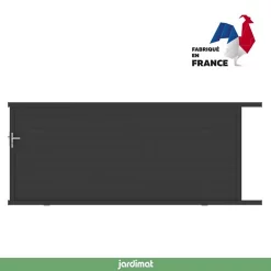 Castorama Portail Jardimat Coulissant Aluminium Alpes Noir - 400 X H.160 Cm