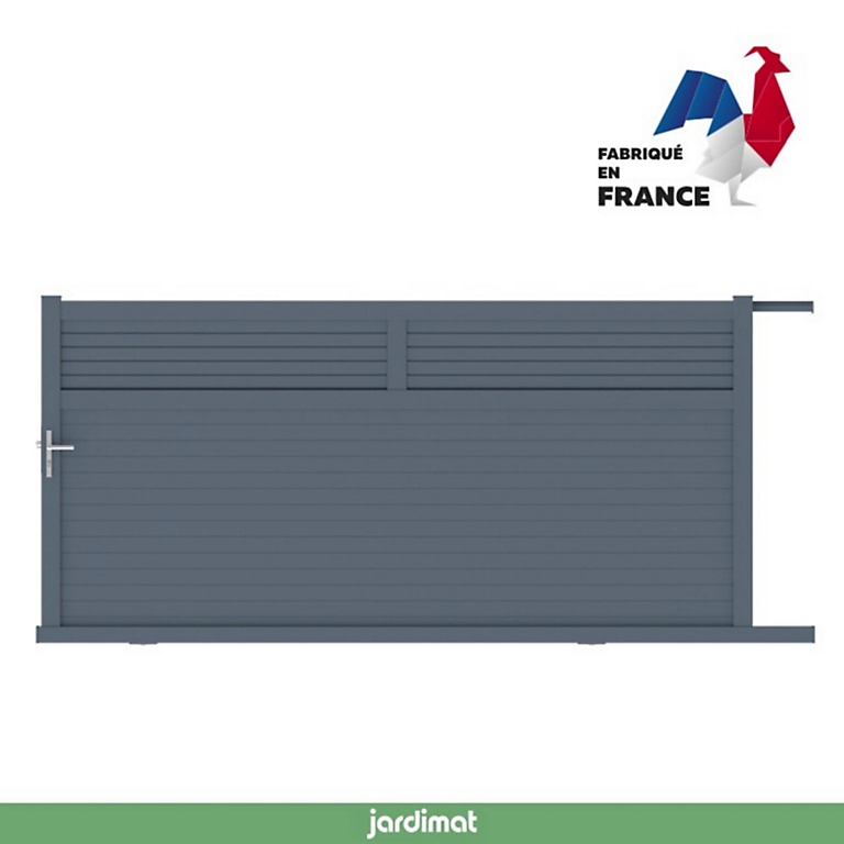 Castorama Portail Jardimat Coulissant Aluminium Annoire Gris Anthracite - 400 X H.175 Cm 3 Castorama Portail Jardimat Coulissant Aluminium Annoire Gris Anthracite - 400 X H.175 Cm