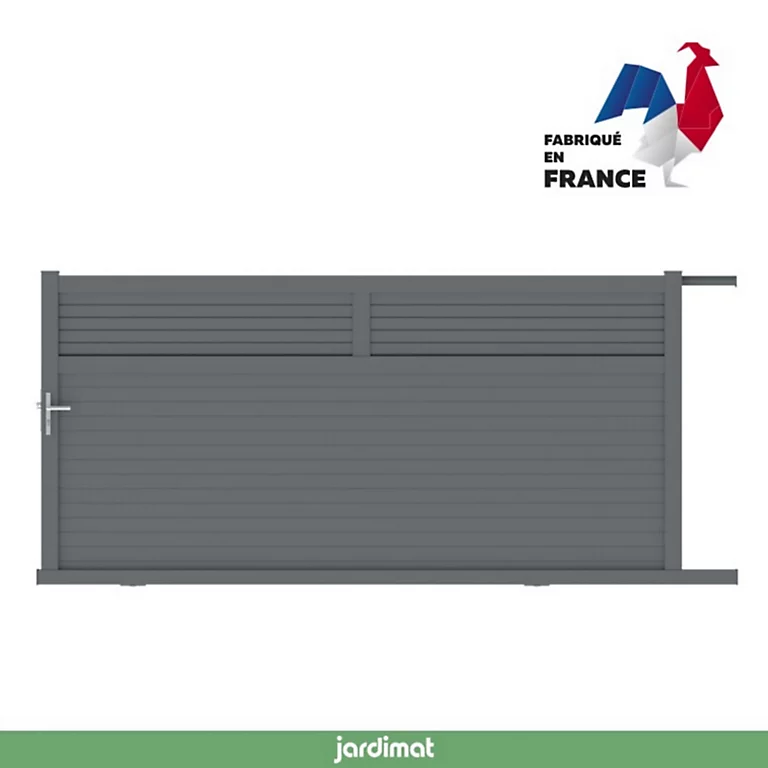 Castorama Portail Jardimat Coulissant Aluminium Annoire Gris Noir - 350 X H.175 Cm 3 Castorama Portail Jardimat Coulissant Aluminium Annoire Gris Noir - 350 X H.175 Cm