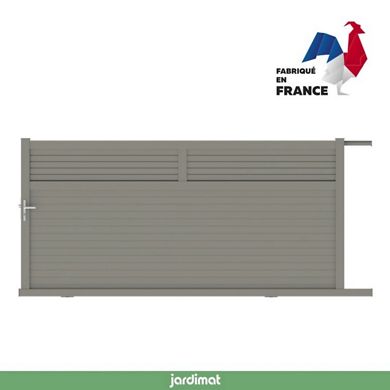 Castorama Portail Jardimat Coulissant Aluminium Annoire Gris Quartz - 400 X H.175 Cm 3 Castorama Portail Jardimat Coulissant Aluminium Annoire Gris Quartz - 400 X H.175 Cm