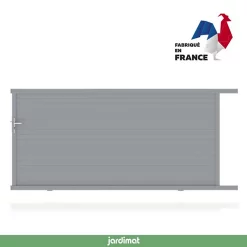 Castorama Portail Jardimat Coulissant Aluminium Auteuil Gris 400 X H.156 Cm