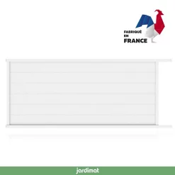 Castorama Portail Jardimat Coulissant Aluminium Chalon Blanc 9016 - 350 X H.162 Cm