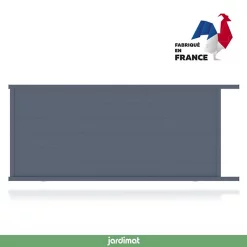 Castorama Portail Jardimat Coulissant Aluminium Chalon Gris 7016 - 400 X H.160 Cm