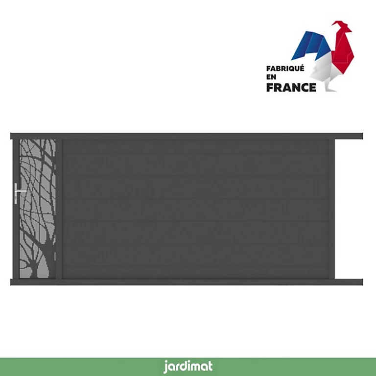 Castorama Portail Jardimat Coulissant Aluminium Frejus Noir - 400 X H.170 Cm 3 Castorama Portail Jardimat Coulissant Aluminium Frejus Noir - 400 X H.170 Cm