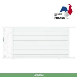 Castorama Portail Jardimat Coulissant Aluminium Frejus Tropical Blanc - 350 X H.170 Cm