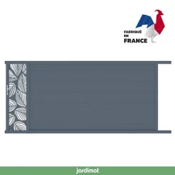Castorama Portail Jardimat Coulissant Aluminium Frejus Tropical Gris Anthracite - 400 X H.170 Cm