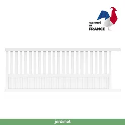 Castorama Portail Jardimat Coulissant Aluminium Garonne Blanc 9016 - 350 X H.140 Cm
