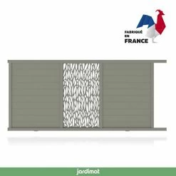 Castorama Portail Jardimat Coulissant Aluminium Neva 3 Gris 7039 - 350 X H.174 Cm