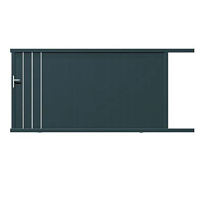 Castorama Portail Jardimat Coulissant Aluminium Valois Gris Sablé 7016 - 350 X H.160 Cm 3 Castorama Portail Jardimat Coulissant Aluminium Valois Gris Sablé 7016 - 350 X H.160 Cm