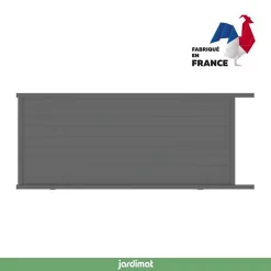 Castorama Portail Jardimat Coulissant Motorisé Aluminium Alpes Gris Antique - 300 X H.160 Cm