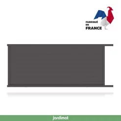 Castorama Portail Jardimat Coulissant Motorisé Aluminium Alpes Gris Antique - 350 X H.160 Cm