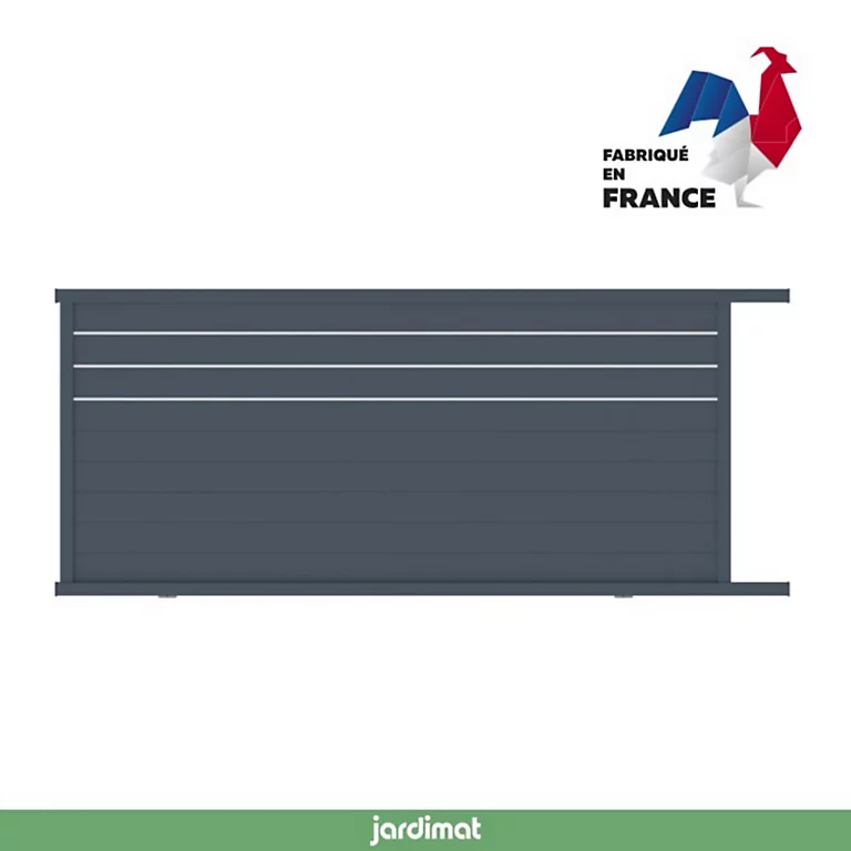 Castorama Portail Jardimat Coulissant Motorisé Aluminium Alpes Trio Gris Anthracite - 300 X H.160 Cm 3 Castorama Portail Jardimat Coulissant Motorisé Aluminium Alpes Trio Gris Anthracite - 300 X H.160 Cm