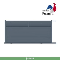 Castorama Portail Jardimat Coulissant Motorisé Aluminium Annoire Gris Anthracite - 400 X H.175 Cm