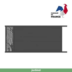 Castorama Portail Jardimat Coulissant Motorisé Aluminium Frejus Noir - 400 X H.170 Cm